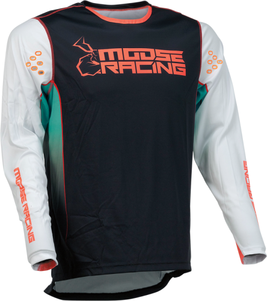 Tricou Moose Racing Agroid Black/Teal-0