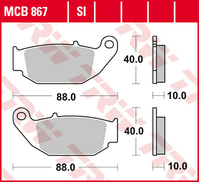 Placute frana spate TRW Sinterizate HONDA CB 125 R / 300 R '18-/ CRF 250 L '13-'17/ SUZUKI GSX-R / S '18-