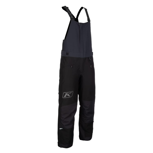 Pantaloni Snowmobil Klim Klimate Bib Insulated Black - Metallic Silver-1