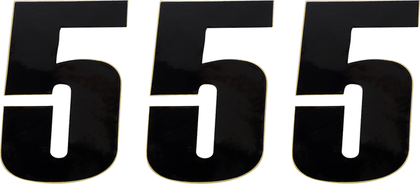 MOOSE RACING Vinyl Race Numbers Black -0