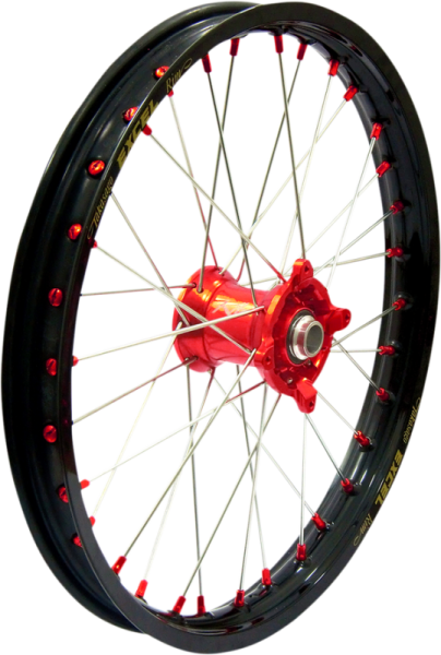 Elite Mx-en Wheel, Silver Spokes Red