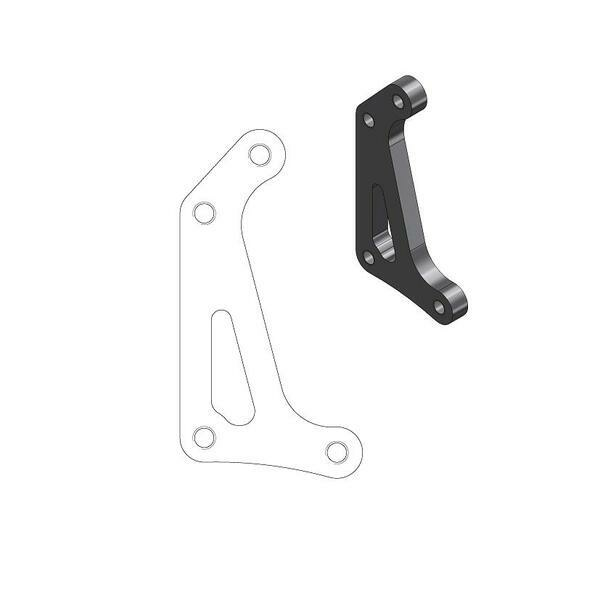 Supermoto Racing Rotor Adapter Bracket Black