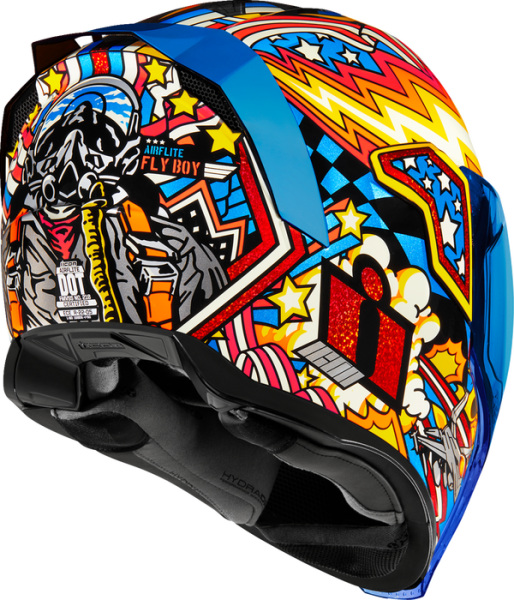 Casca Icon Airflite Fly Boy Red/Yellow/Blue-9