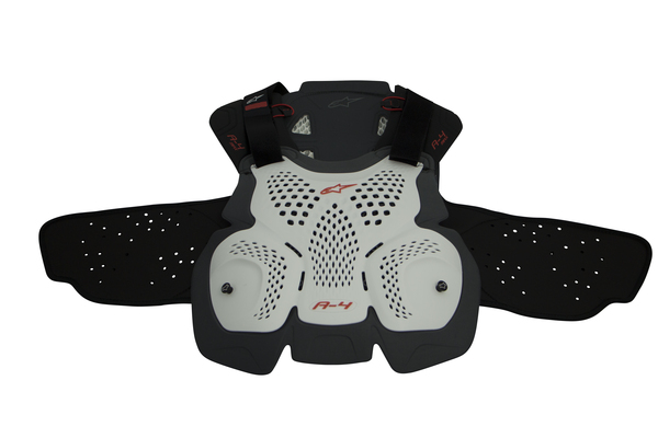 Armura Alpinestars A-4 Max Chest Protector White/Red-c0a9aae95cd125a6ec930898f0fe3711.webp