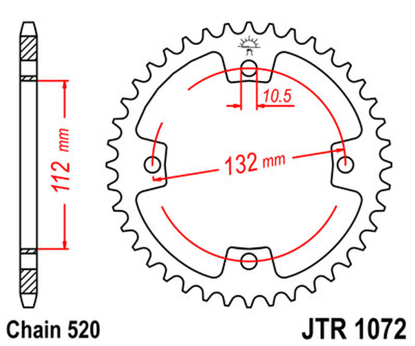 JT SPROCKETS Rear Sprocket Natural -0