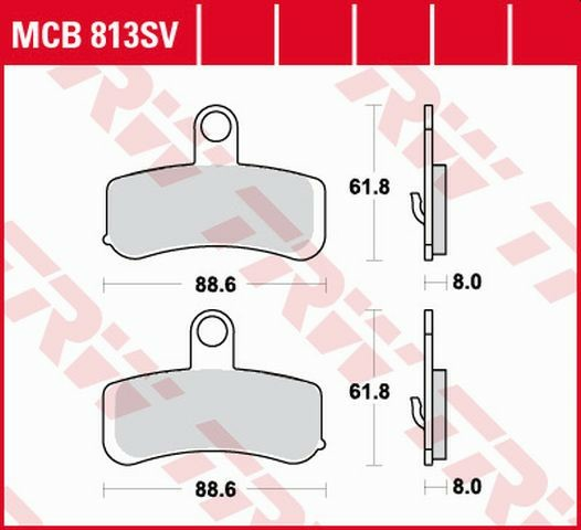 Placute frana fata TRW Sinterizate STREET HARLEY-DAVIDSON 1584/1690/1750/1800 '08-'17