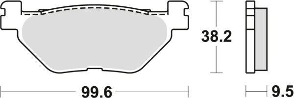 Placute frana spate TRW Sinterizate STREET YAMAHA TDM 900 '02-'14/XV 950 '13-/XT 1200 Z '10-/FJR 1300 '01-/XVS 1300 '07-'16/XV 1700 '03-'16/XV 1900 '06-'16