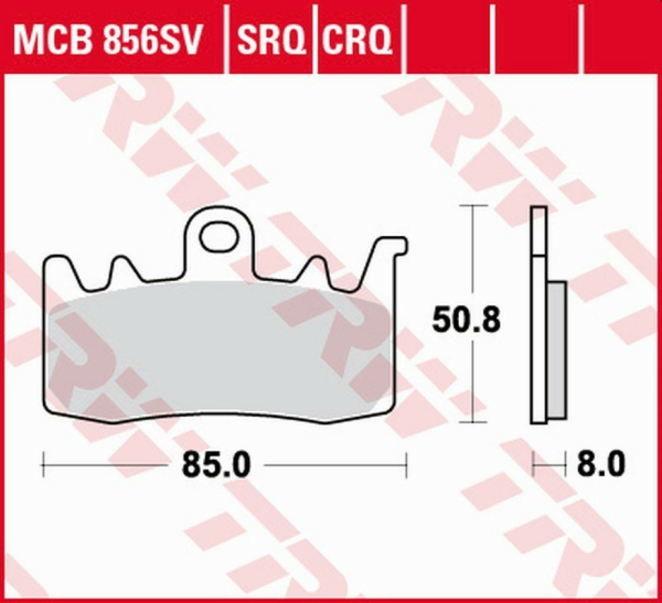 Placute frana fata TRW Carbon RACING BMW R 1200R / RS '14 -'18/S 1000XR '17 -/ R 1200GS / ADV '13 -'18/R 1250R / RS '19 -/DUCATI 899/959 PANIGALE '14 -'19/959 SUPERSPORT '17 -/MULTISTRADA 1200/1260 '15 -/MONSTER 1200 '14 -