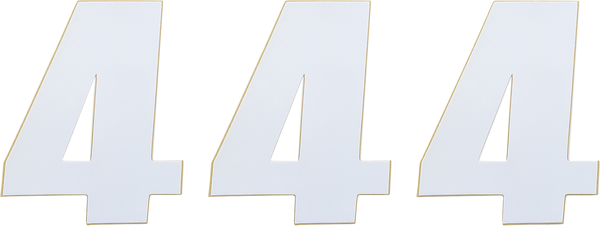 MOOSE RACING Vinyl Race Numbers White -0