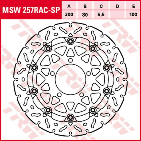 Disc frana fata TRW KAWASAKI ZX-6R 600 '07 -'16/ZX-6RR 600/ ZX-6R 636 '05 -'06/ER-6F / N '06 -'16/KLE 650 VERSYS '07 -/Z 750 '07 -'14/Z 1000 '07 -'17/Z 1000SX '11 -/ZX-10R '04 -'07