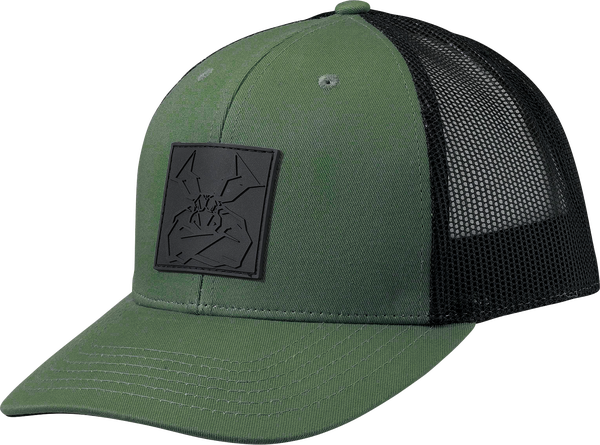 MOOSE RACING Agroid Embossed Hat Green, Black -0