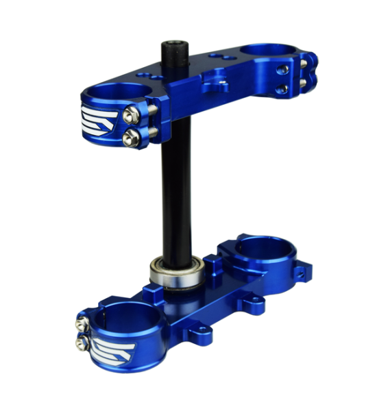 Triple Clamp Blue