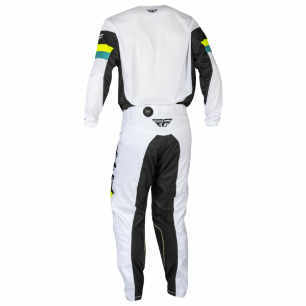 Combo Echipament Mx/Enduro Fly Kinetic Alb/Negru/Fluo-2