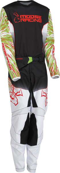 MOOSE RACING Youth Agroid Jersey Black, Green -1