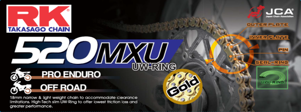 520 Mxu Drive Chain Gold-0