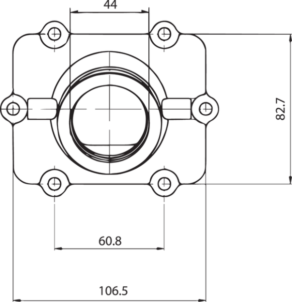 Carburetor Mounting Flange Black-0