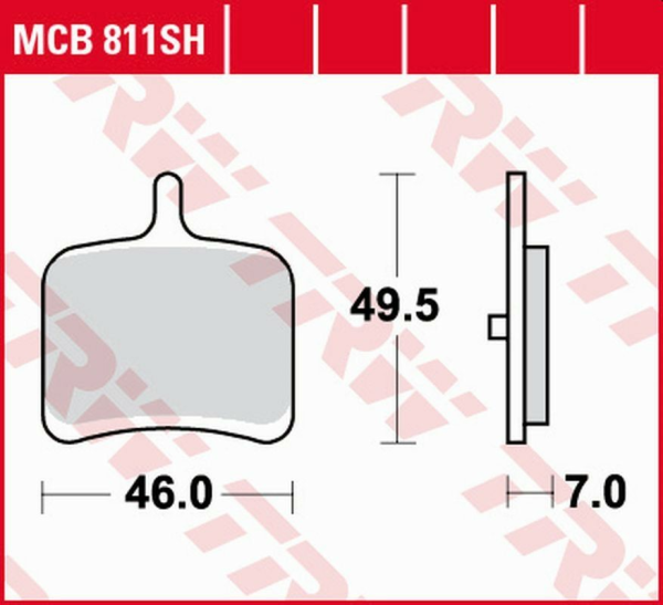 Placute frana spate TRW Sinterizate STREET BUELL R / CR 1125 XB3 '08 -'10/EBR RX / SX 1190 '14 -