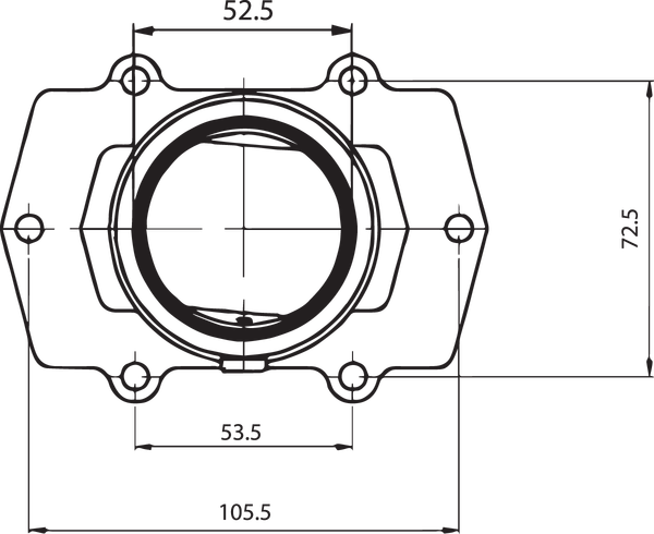 Carburetor Mounting Flange Black-0