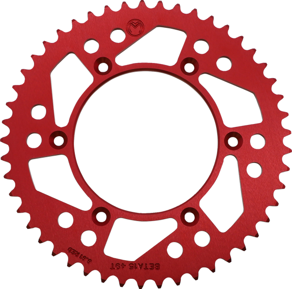 MOOSE RACING Rear Aluminum Sprocket Red 