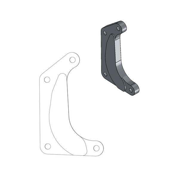 Supermoto Racing Rotor Adapter Bracket Black