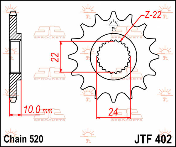 JT SPROCKETS Front Sprocket Natural -0