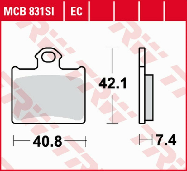 Placute frana spate TRW Organice HUSQVARNA CR 65 '12 -/ TC 85 '14 -/KTM SX 85 '11-/ FREERIDE 250/350 '12 -'15