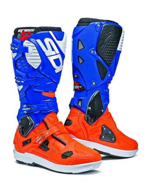 Cizme Sidi Crossfire 3 SRS Orange Fluo/White/Blue