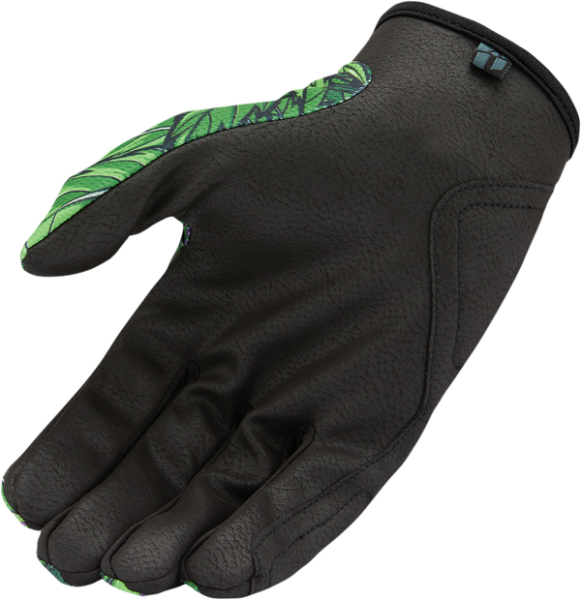 Manusi Textil/Piele Icon Hooligan Black/Green-2