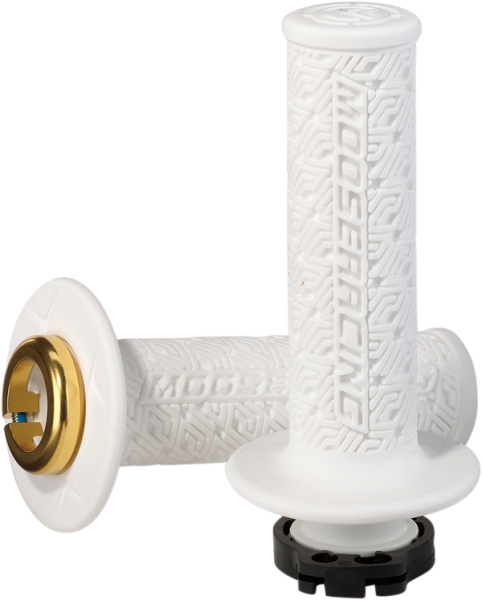 MOOSE RACING 36 Series Clamp-on Grips Gold, White 