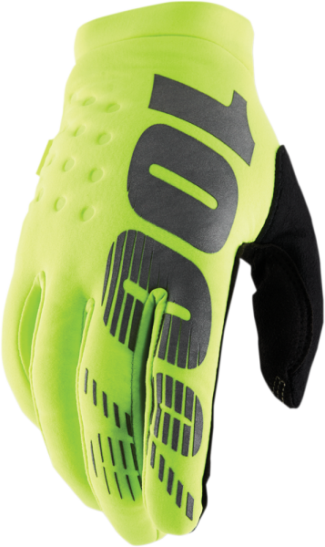 Manusi copii 100% Brisker Black/Fluorescent Yellow-3