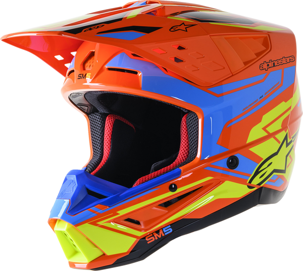 Casca Alpinestars Supertech M5 Action 2 Orange/Cyan/Yellow-1