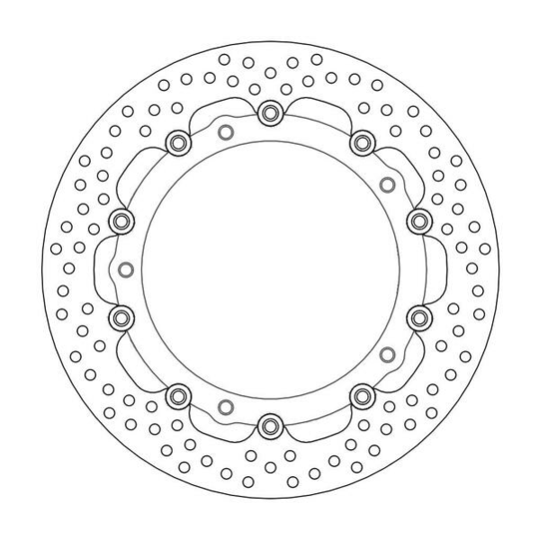 Halo Series Floating Rotor Black, Stainless Steel