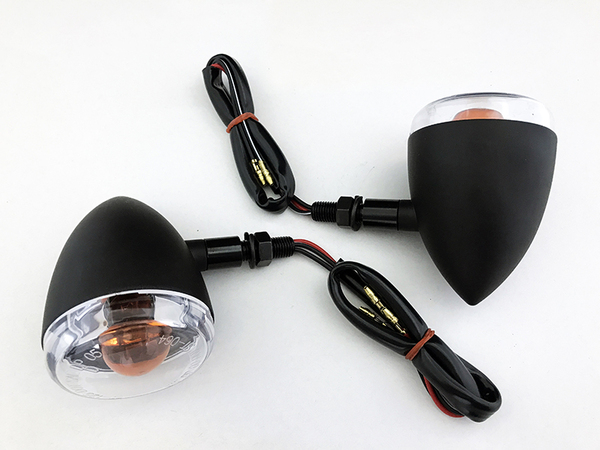 E-marked Aluminum Body Turn Signals Black