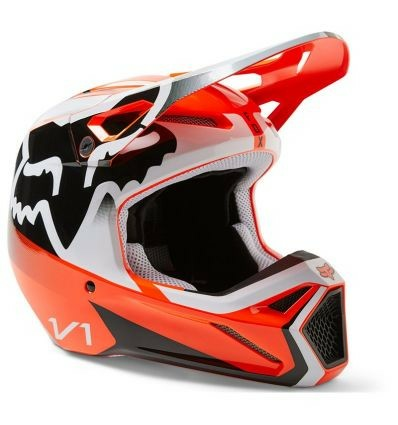 Casca Fox V1 Leed Dot/Ece Fluo/Orange-1