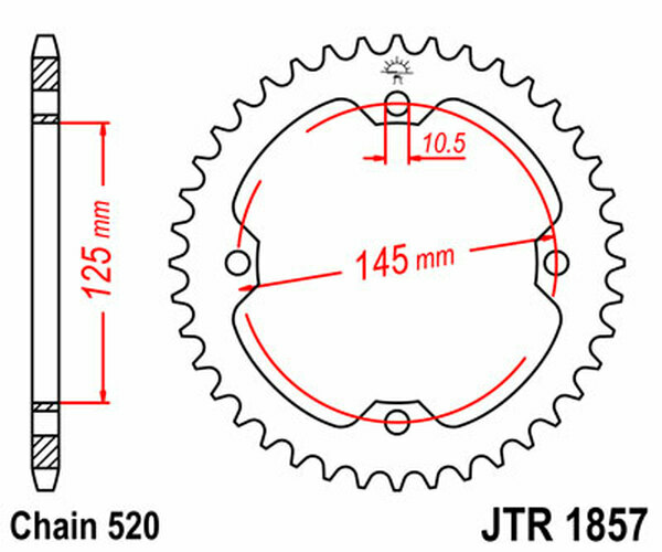 JT SPROCKETS Induction Hardened Black Zinc Finish Rear Sprocket Black, Zinc -0