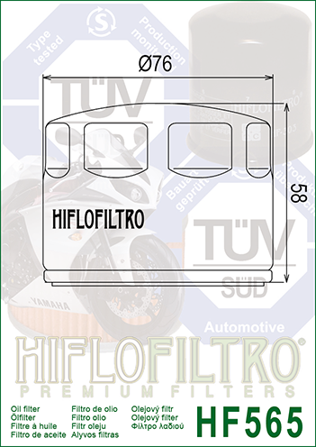 Filtru ulei APRILIA 750-1200 DORSODURO Hiflofiltro HF565-0