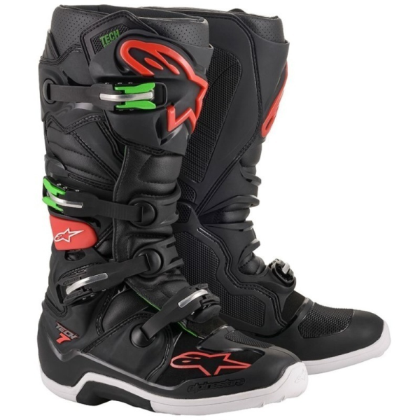 Cizme Alpinestars Tech 7 Black/Red/Green