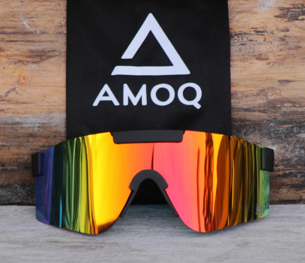 AMOQ Comet Sunglasses Black - Red Mirror-0