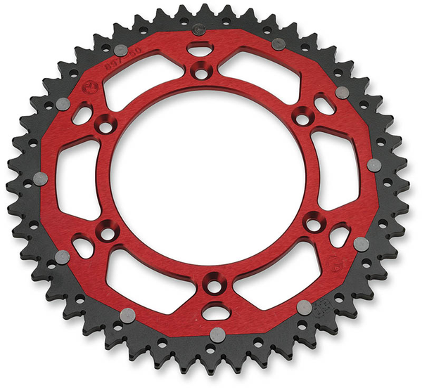 MOOSE RACING Dual Rear Sprocket Black, Red, Anodized 