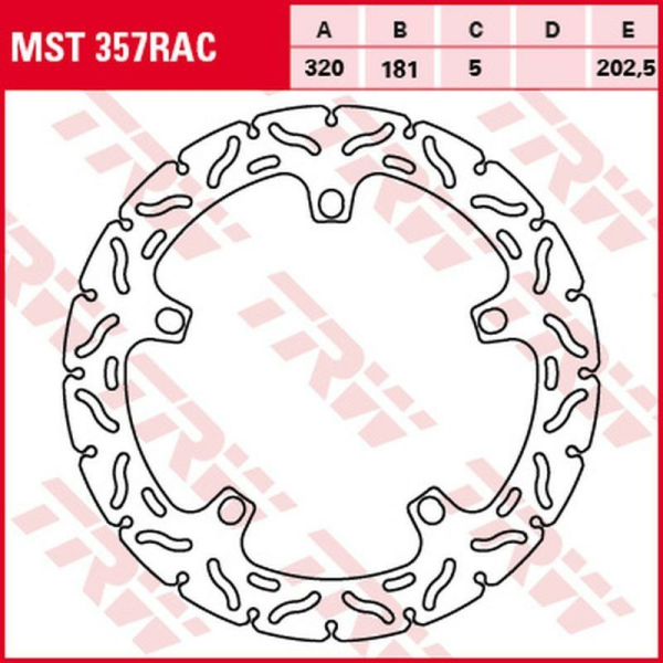 Disc frana fata TRW BMW S 1000R '09 -/S 1000RR '09 -'18/S 1000XR '15 -'19/R 1100S '01 -'05/R 1150R / RS / RT '00 -'06/K 1200GT / LT / RS '99 -'09/K 1200S '05 -'09/K 1300R / S '09 -'15/ K 1600GT / GTL '11 -/K 1600B '17 -