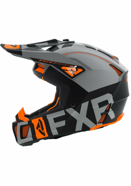 Casca FXR Clutch Evo Black/Lt Grey/Org-2