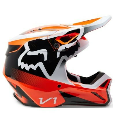 Casca Fox V1 Leed Dot/Ece Fluo/Orange-0