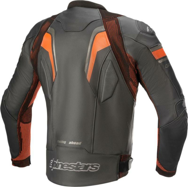 Geaca De Piele GP Plus R V3 Rideknit Black/Red Fluo-1