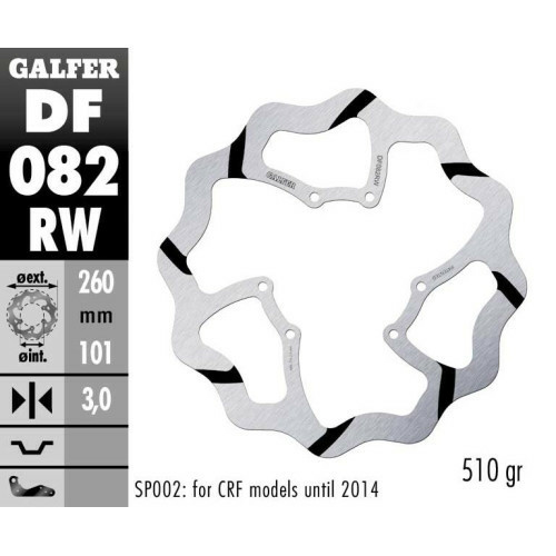 Disc frana fata Honda CRF 250/450 F & R Galfer Grooved