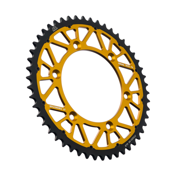 JT SPROCKETS Twinstar Steel-aluminum Hybrid Sprocket Black, Gold 