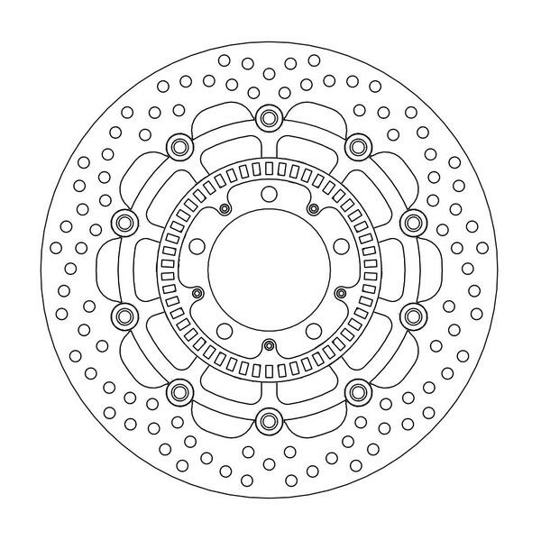 Halo Series Floating Rotor Black, Stainless Steel