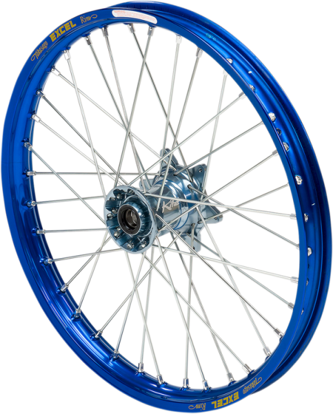 Elite Mx-en Wheel, Silver Spokes Blue, Silver