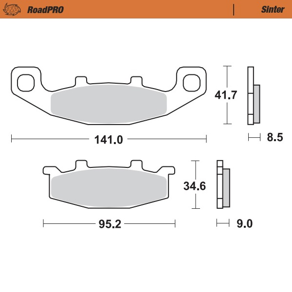 Roadpro Sinder Brake Pad Rear