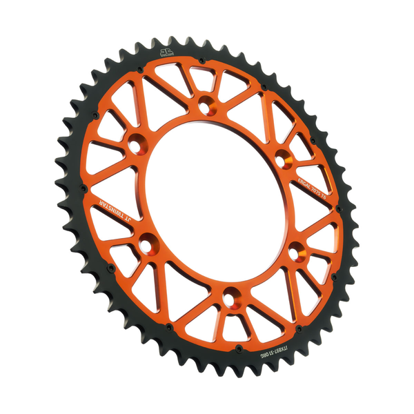 JT SPROCKETS Twinstar Steel-aluminum Hybrid Sprocket Black, Orange 