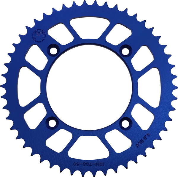 MOOSE RACING Rear Aluminum Sprocket Blue -0